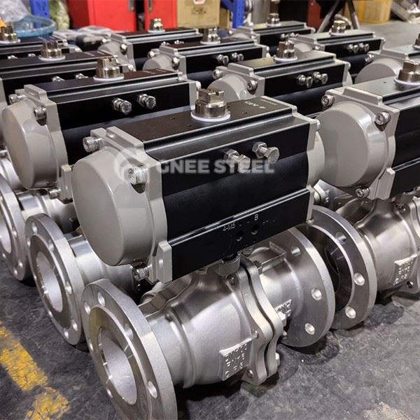 Pneumatic Actuator Two Piece Ball Valve factory